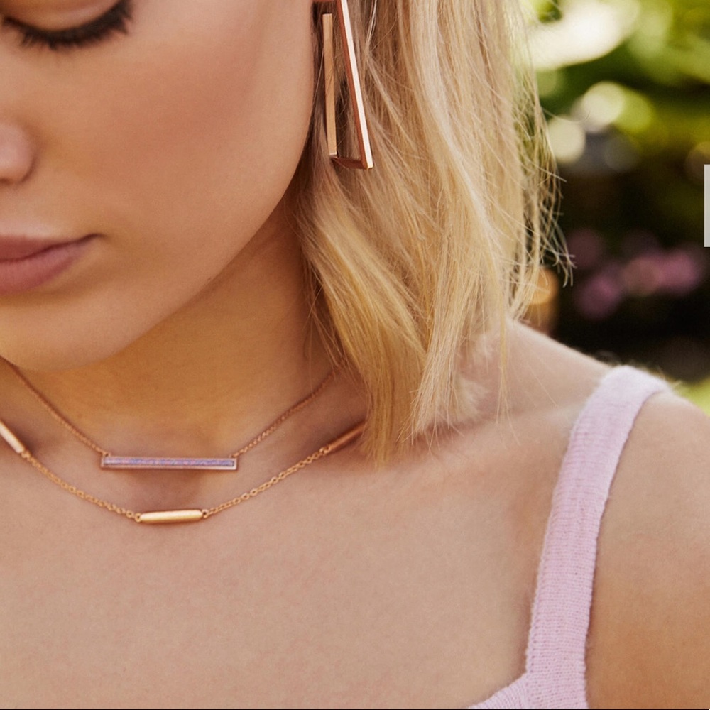 Kendra Scott Kelsey Necklace Hot Pink Kyocera